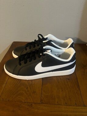 New Nike Black and White Court Royale Sneakers